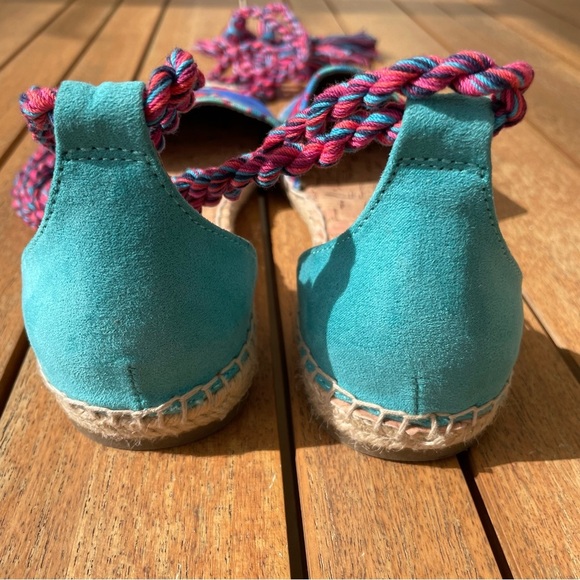 Sam Edelman Circus Lenora Espadrilla Sandals Ankle Wrap Closed Toe Sandal - Picture 6 of 10